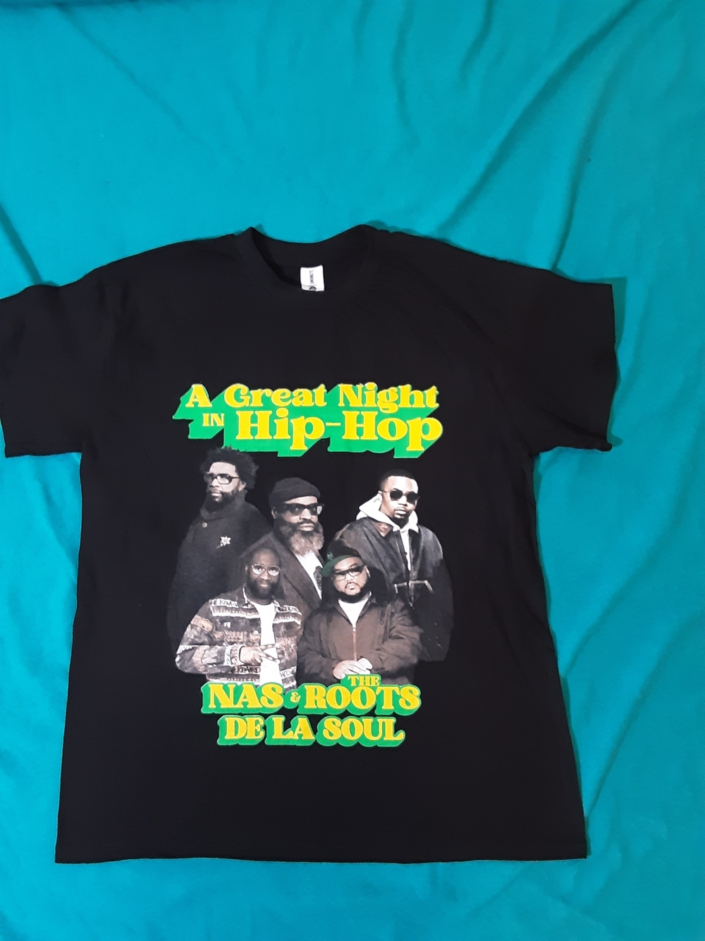 A Great Night in Hip-Hop Black Graphic Tee - Nas & De La Soul